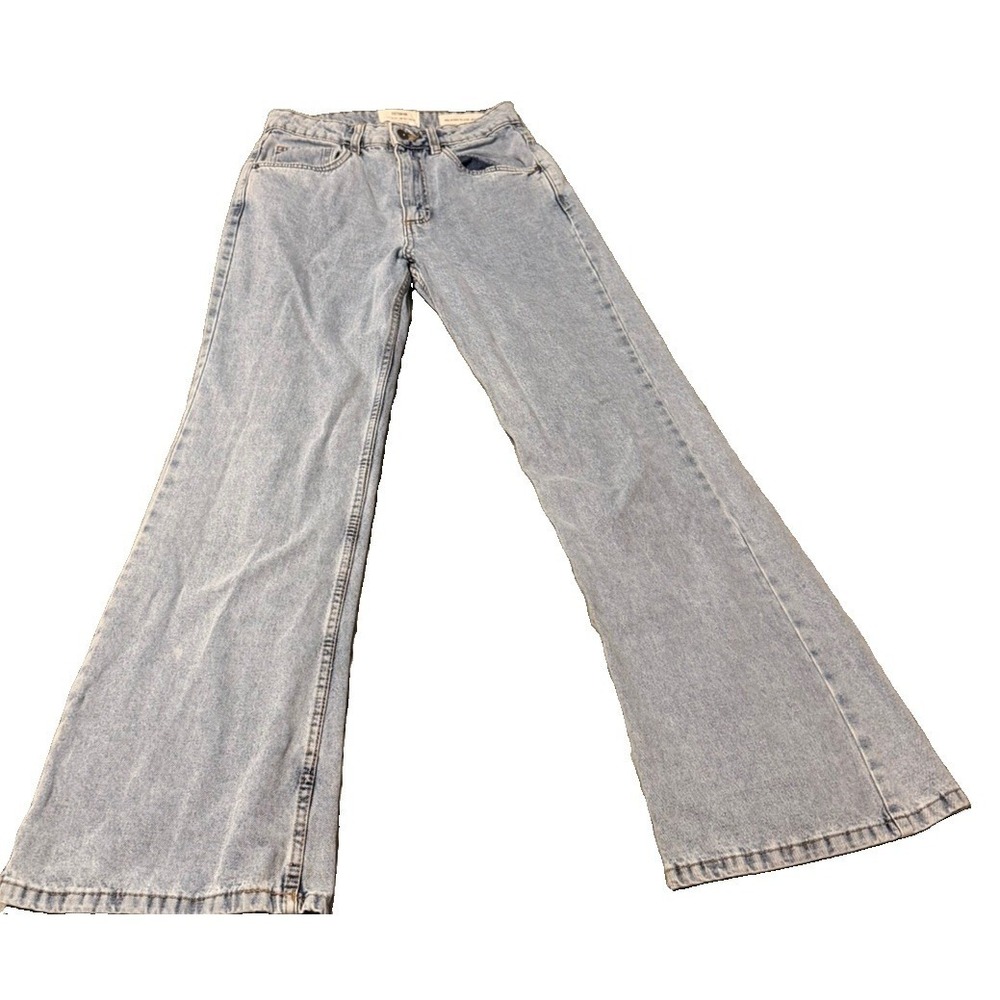 Cotton On Women's Relaxed Flare Jean Light Wash Size 4 Wide Leg High Rise